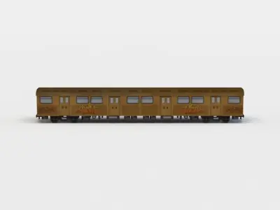 Subway train Low-poly 3D model get