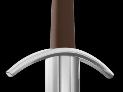 Sword Base Mesh 02 Tear Drop Medieval Sword Low-poly 3D model