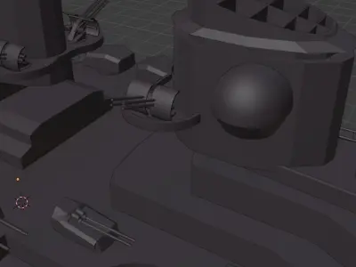 Battleship 3D Model Low-poly 3D model