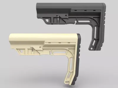 Mission first minimalist stock Low-poly 3D model