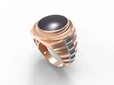 0102 - Delicate Gents Ring 3D print model