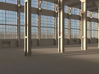 Factory warehouse Low-poly 3D model purchase