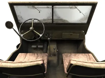 Jeep Willys  Low-poly 3D model