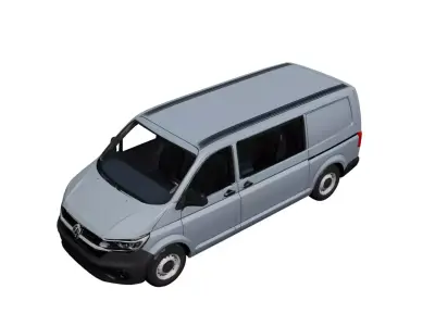 Volkswagen Transporter L2H1 2026 Modern Mid-Size Cargo Van 3D model