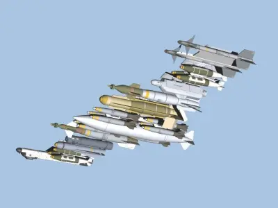 USAF A-10C Weapons Set 3D model