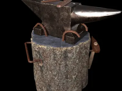 Anvil Asset Low-poly 3D model