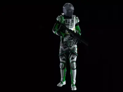 Robot Soldier - Assault Soldier Low-poly 3D model get