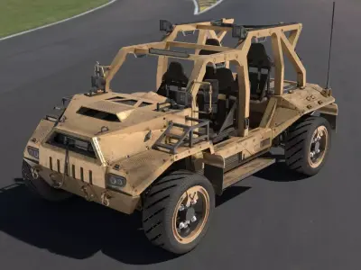 High-Detail Military Off-Road Vehicle 3D Model Low-poly 3D model