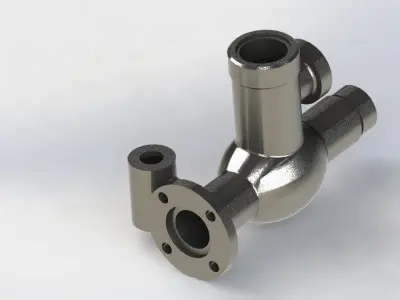 Flanged Valve Body 3D model