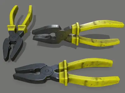 nippers pliers Low-poly 3D model get