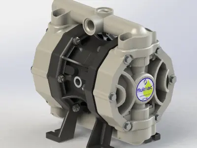 BOMBA A DIAFRAGMA FLUIMAC P0050P-HTTPT1-AB  DIAPHRAGM PUMP 3D model