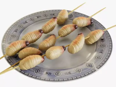Sago grubs 3D model