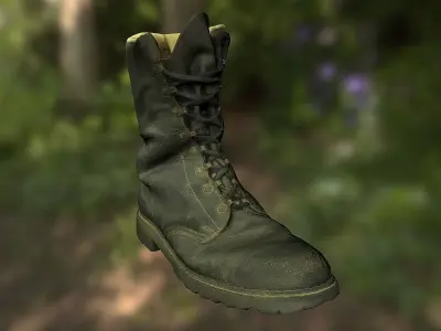 16 low poly boots 3D Model Pack