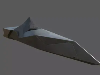 scifi ship 3D model
