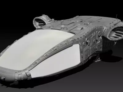 Space Freighter 3D model