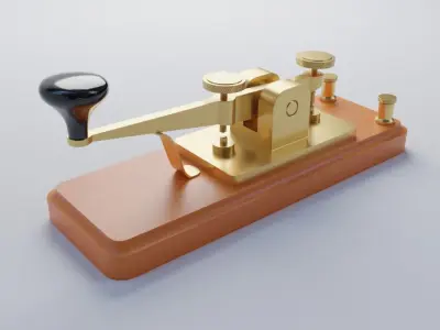 Telegraph old type of gramophone 3D model