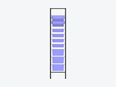 Shelving - Modular Rack - Integral - Type 5 Low-poly 3D model