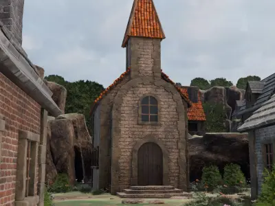 Hillside Village 3D model shop
