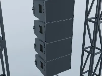 truss system line array Free low-poly 3D model
