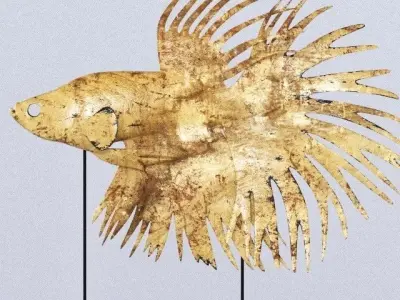 Four Fish figures 3D model