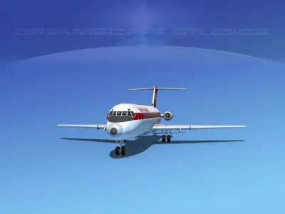 Douglas DC-9-30 Air Canada 3D model