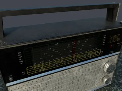 Radio VEF  Low-poly 3D model