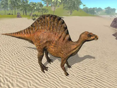 Ouranosaurus Animated Model Low-poly 3D model