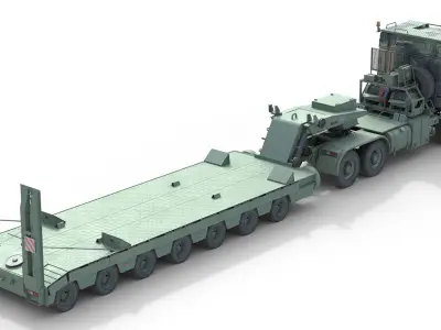 DAF Tropco Truck with Trolley   Low-poly 3D model