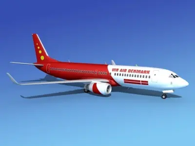 Boeing 737-800ER Vin Air Denmark 3D model