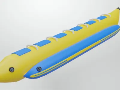 Banana Boat Low-poly 3D model