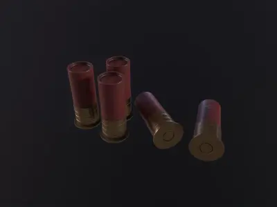 Shotgun shells 3D Model Low-poly 3D model