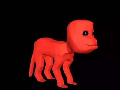monkey 3d model cartoon maya scene file 3D model