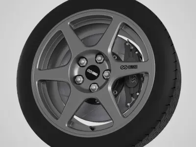 Enkei Performance Evo 8 Rim 3D model