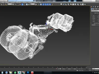 BATTMOTOR2020 motorcycle with wheels 3D model