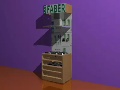 Chimney and Hob Display Stand 3D model