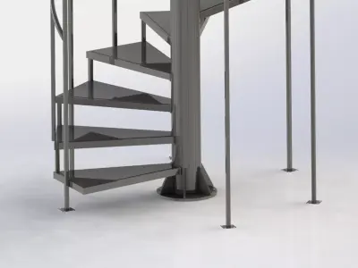 Spiral staircase 3D model purchase