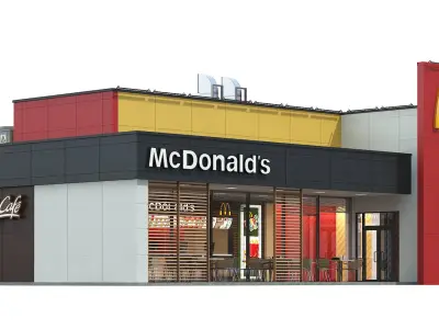 Mc Donalds restaurant 04 3D model