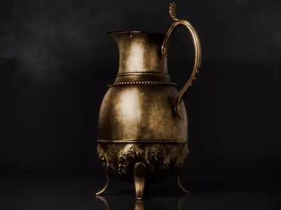 Brass Pitcher 3D model