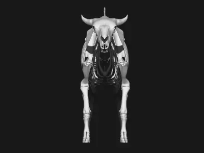 Bison skeleton 3D model