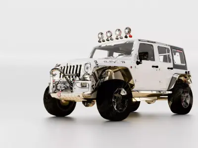 Jeep Wrangler Unlimited Rubicon Equipped 3D Model Off-Road SUV   3D model