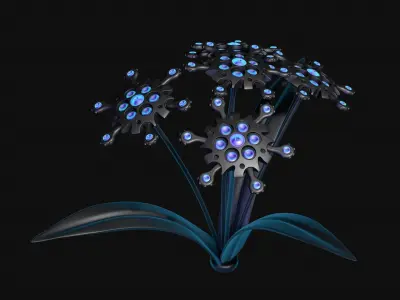 Robo flower 3D model