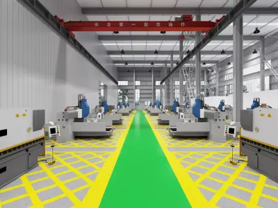 Factory - Production Workshop 3D model