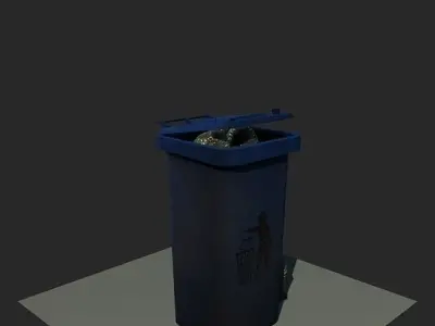 Waste Container Low-poly 3D model