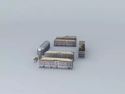 Artillery Barracks Free 3D model