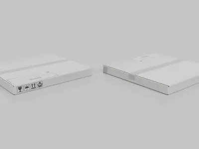 White Cardboard Box R-550 - Rigged and Customizable Low-poly 3D model