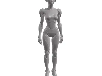Humanoid Robot Character 6 Low-poly 3D model