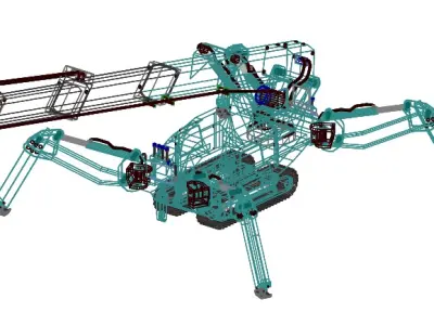 Maeba MC285 Mini Crawler Crane in Working Mode Free 3D model