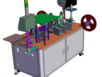 SIM card detection and packaging machine 3D model