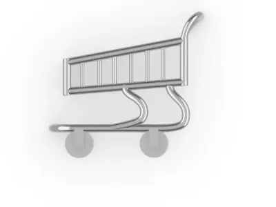 Shopping Cart Pendant 3D model