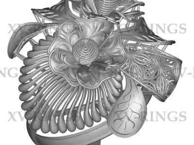 NEW TURKISH RING XV-08  3D print model